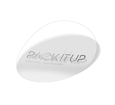 PP sticker with hotprint round